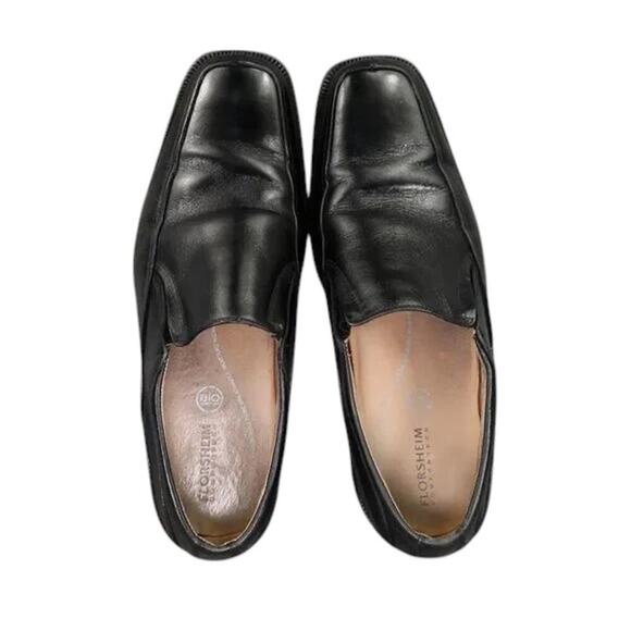 Florsheim Shoes Mens 8.5 Loafer Slip On Classic Black Leather Square Toe Comfort main image 6